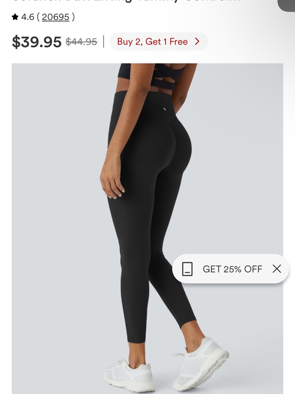 HALARA Black High-Rise Active Leggings